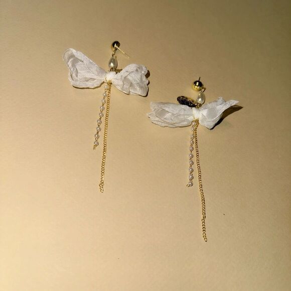 Pearl drop earrings N834 - Picture 3 of 4